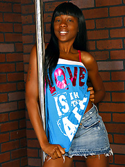 Sweet black chick in interracial sex action