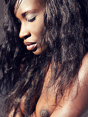 Black girls show their boobs